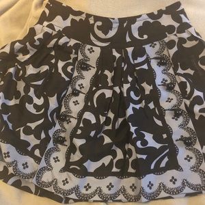 Tracy Reese black and grey a-line skirt size 2